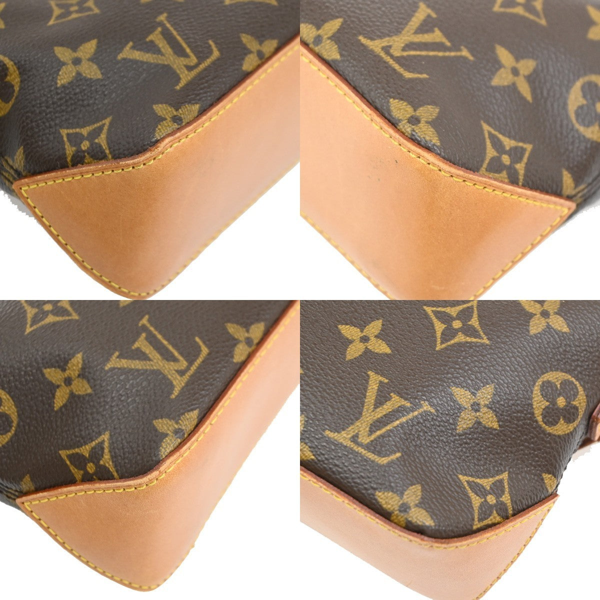 LOUIS VUITTON Logo Trotteur Shoulder Bag Monogram Leather Brown M51240 12PA122