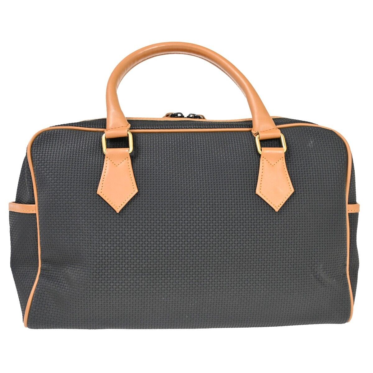 YVES SAINT LAURENT YSL Tote Hand Bag Leather PVC Black Beige Gold  63SH216
