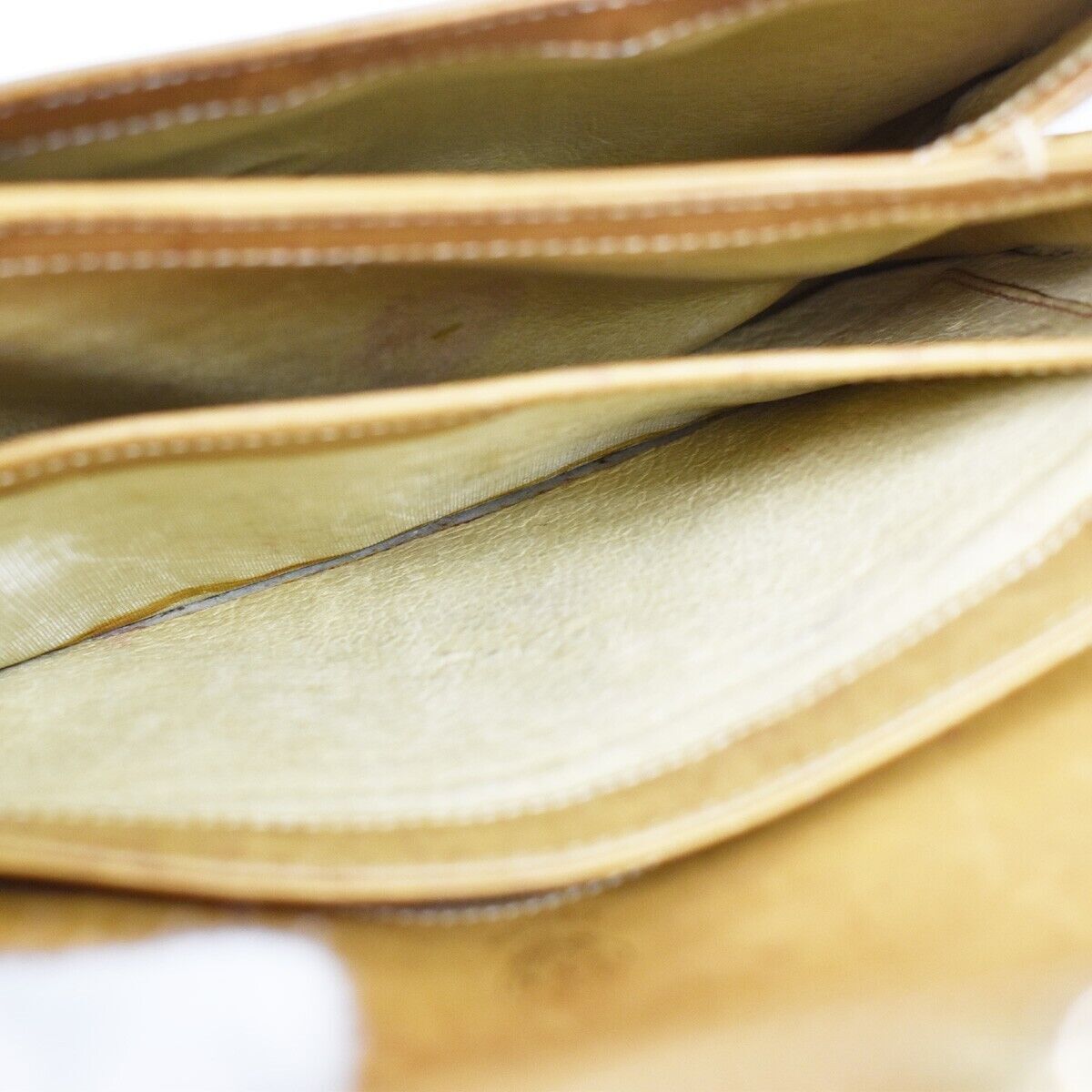 GUCCI Logo GG Pattern Shoulder Bag Leather Brown Gold Made In Italy 68YC146