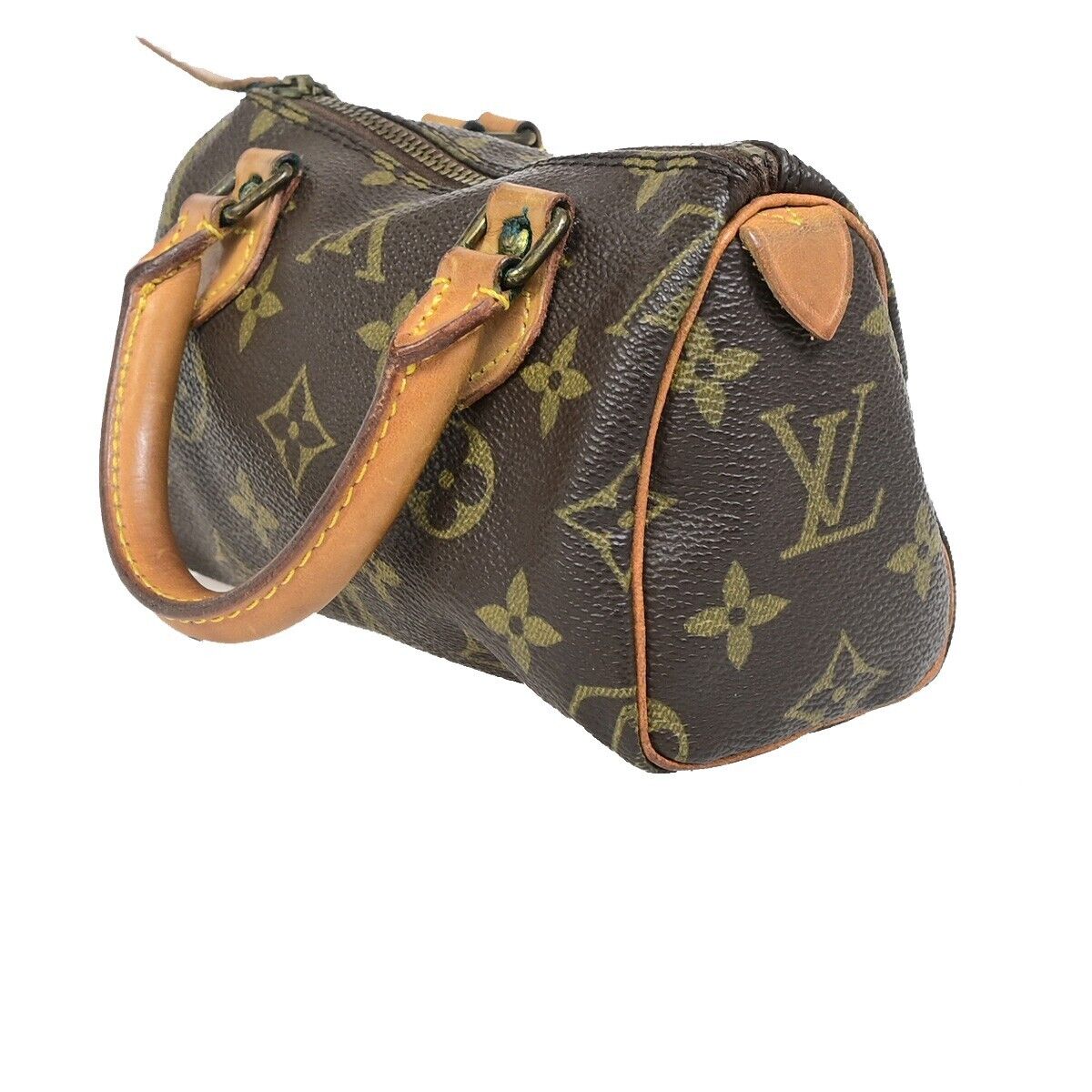 LOUIS VUITTON Mini Speedy Hand Bag Monogram Leather Brown France M41534 70EC596