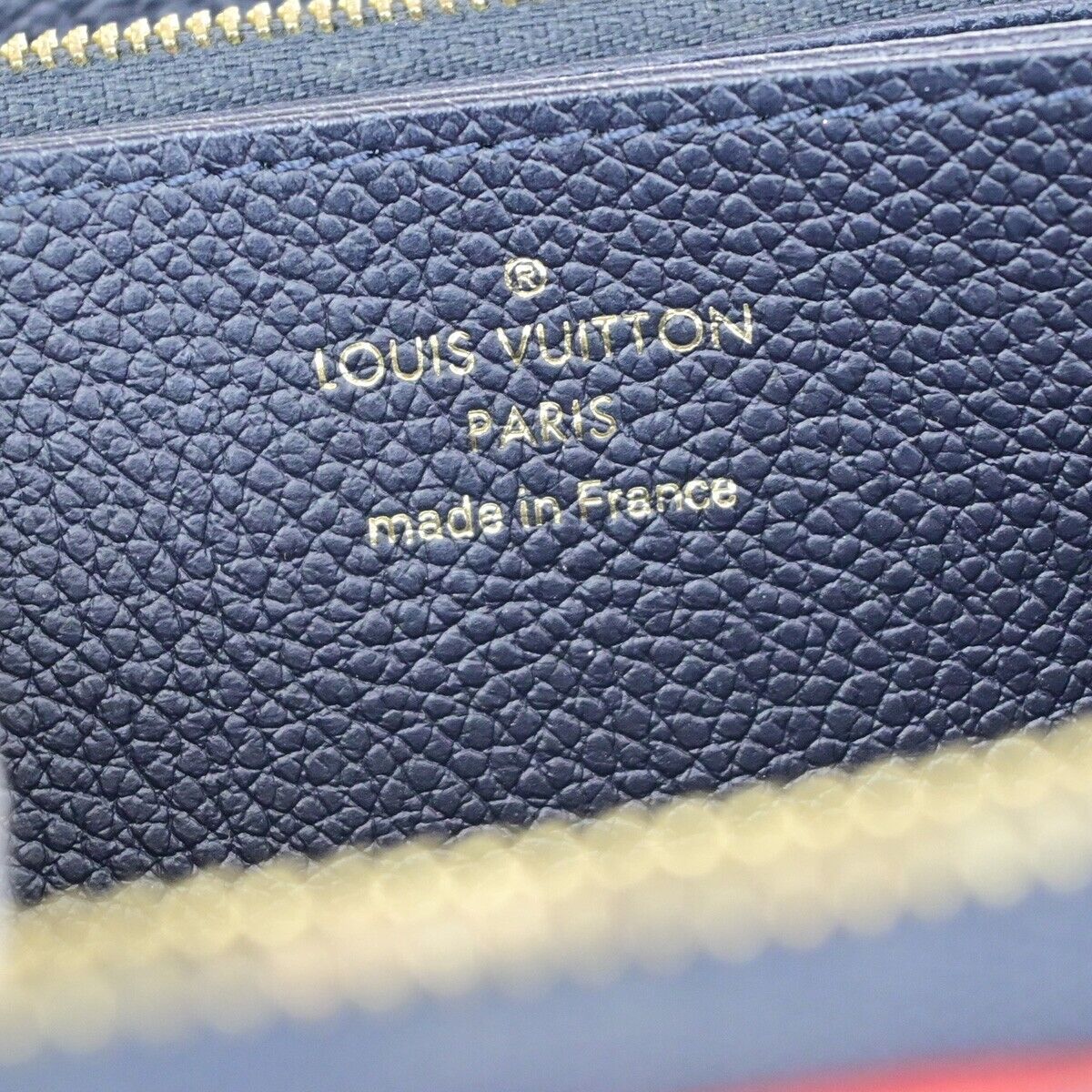 LOUIS VUITTON LV Zippy Long Wallet Monogram Empreinte Navy Blue M62121 73SJ473