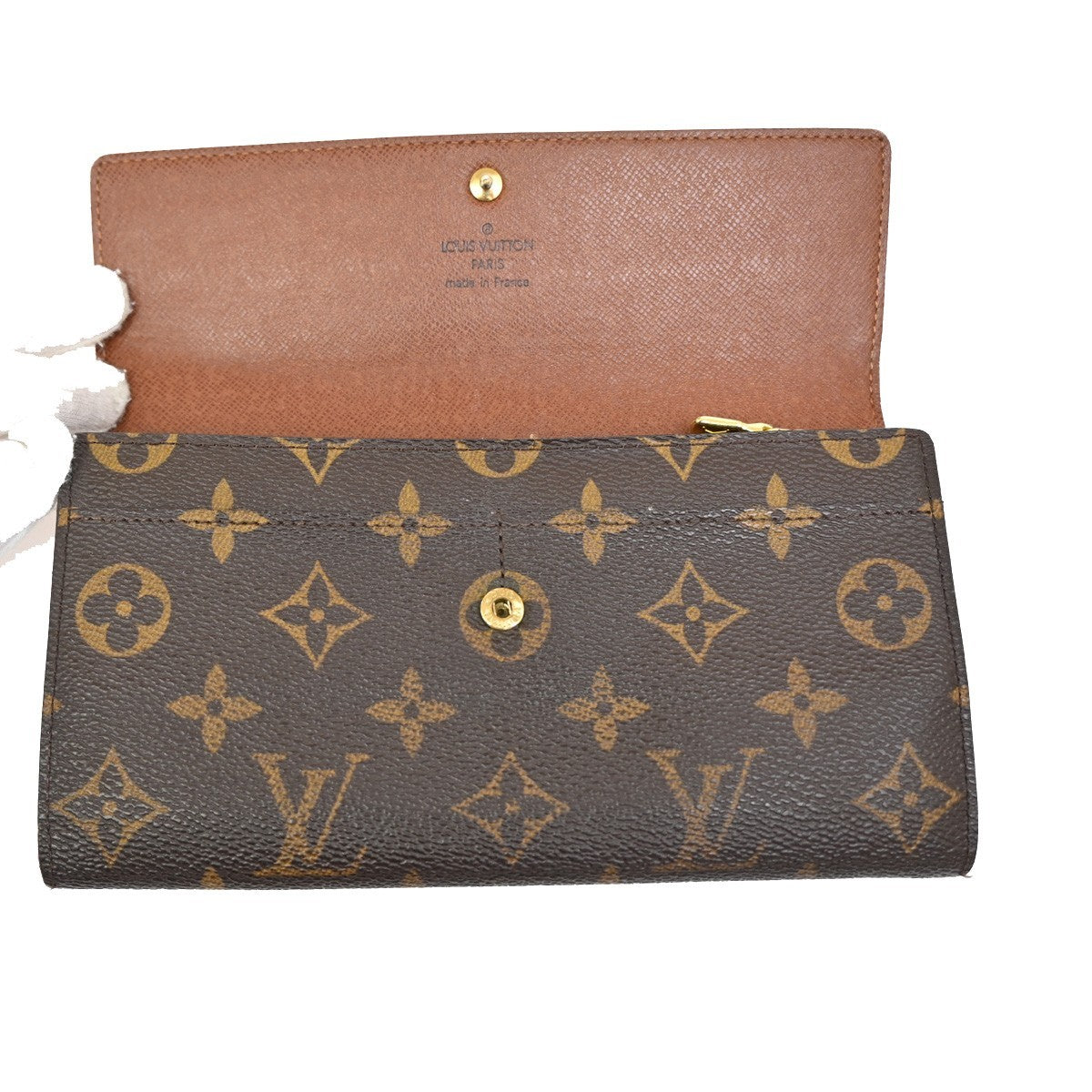 LOUIS VUITTON Porte Monnaie Credit Long Wallet Monogram Leather M61725 66KB638