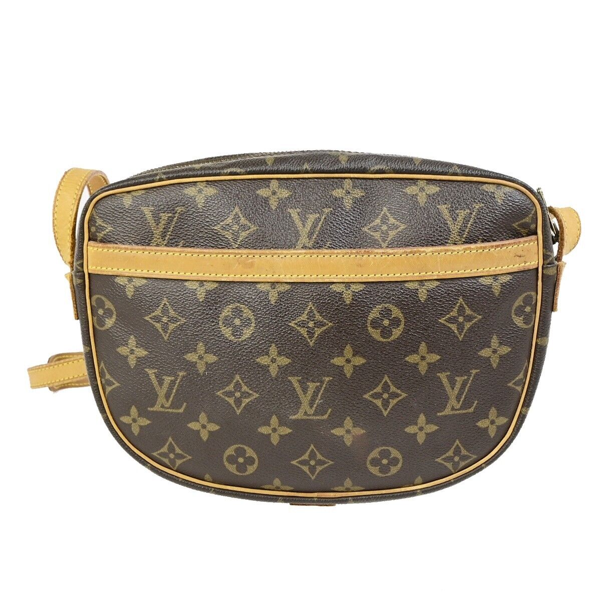 LOUIS VUITTON Jeune Fille MM Shoulder Bag Monogram Leather Brown  M51226 32ED038