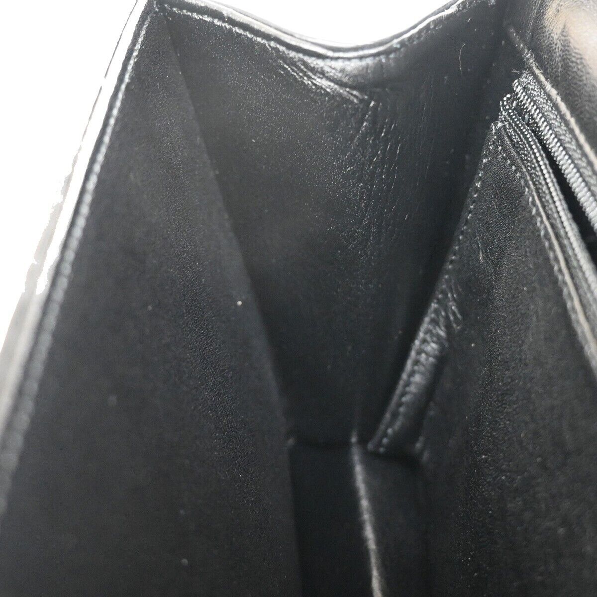 CHANEL CC Lgoo Chain Shoulder Bag patent Leather Black GHW 52YD947