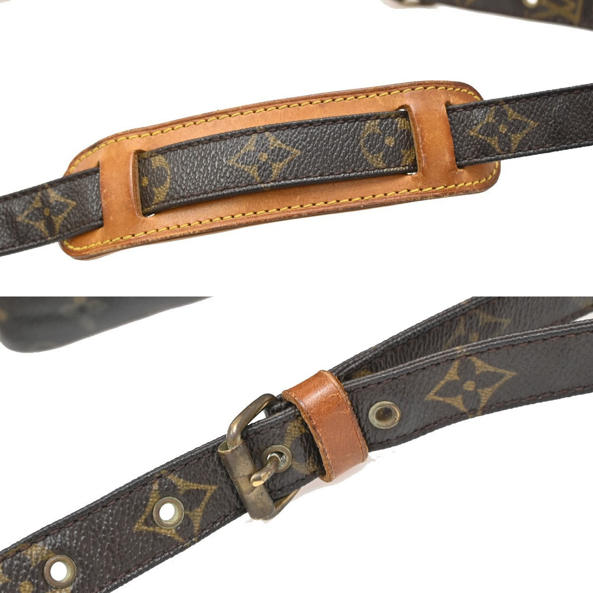 LOUIS VUITTON Nile Crossbody Shoulder Bag Monogram Leather Brown M45244 33FC162