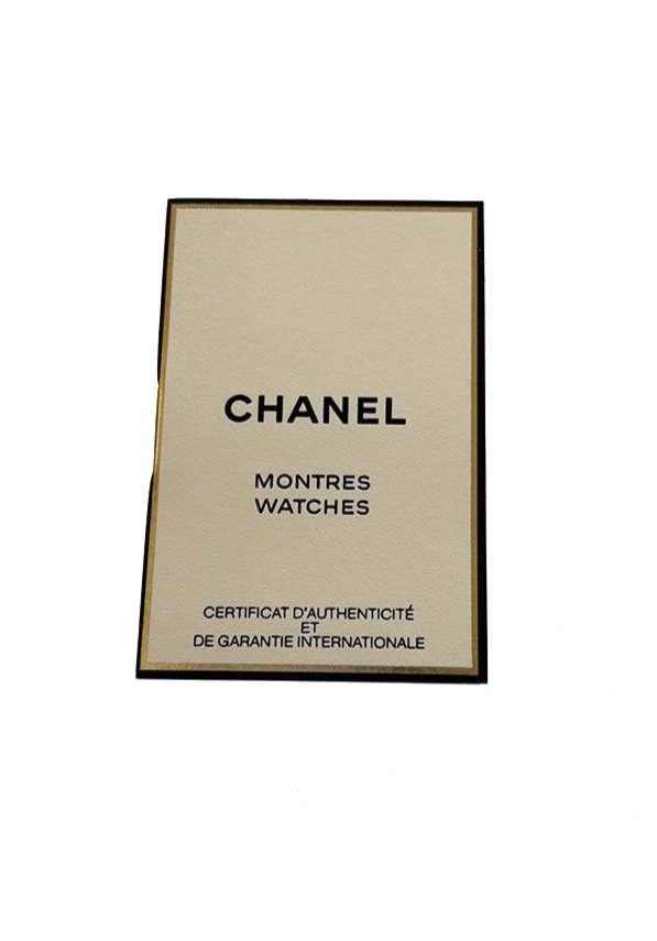 CHANEL Logo Premiere Watch M Size Quartz Gold Plated Leather Swiss Made 620LC637