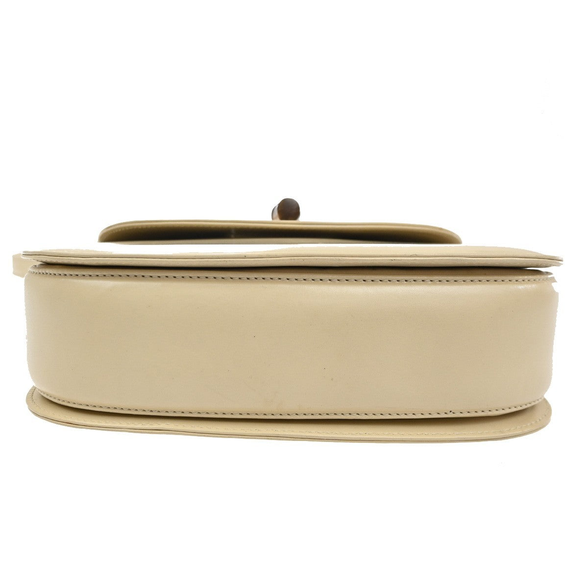 GUCCI Bamboo handle 2way Shoulder Hand Bag  Leather Beige GHW Italy 43MA010