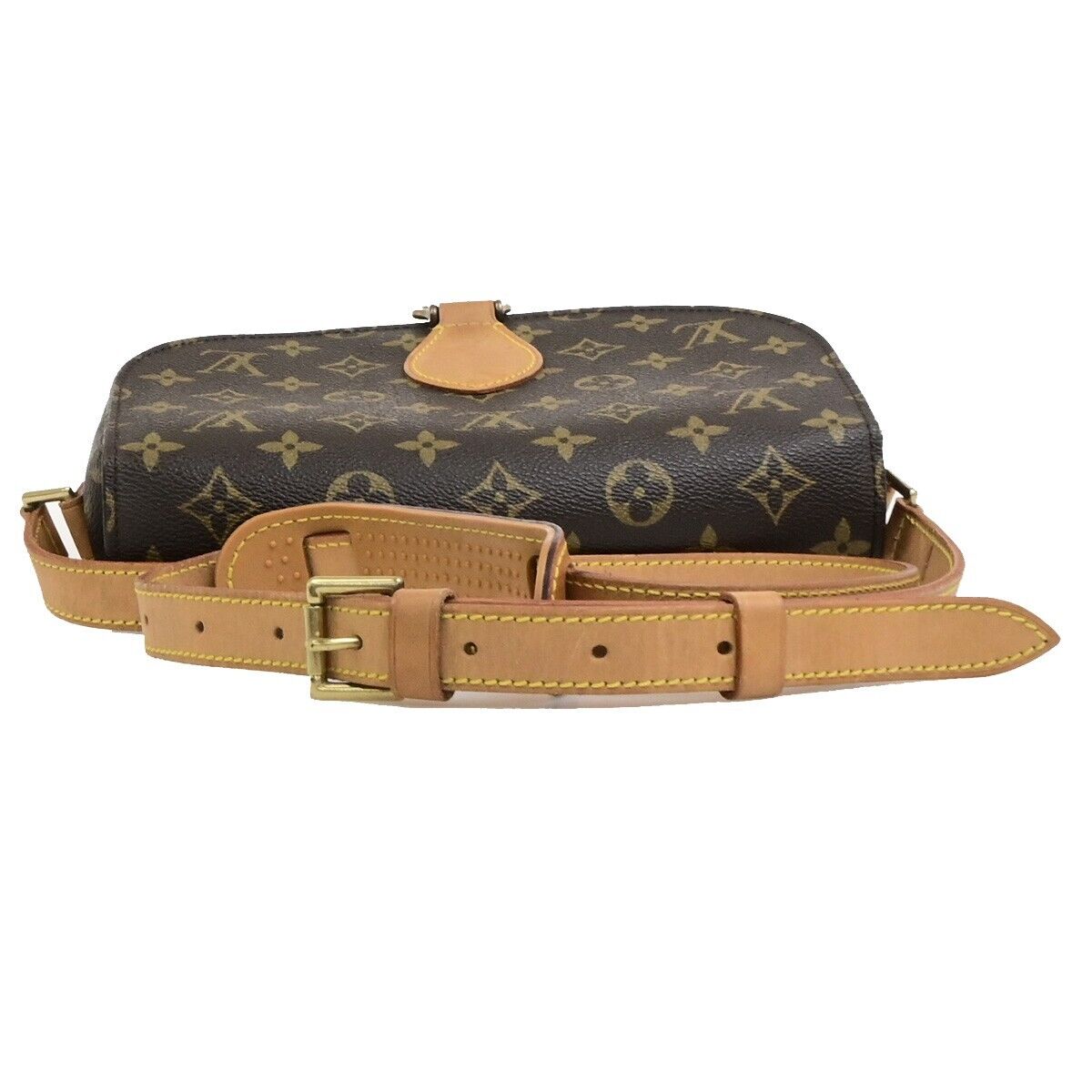 LOUIS VUITTON Saint Cloud GM Shoulder Bag Monogram Leather Brown M51242 70ED490