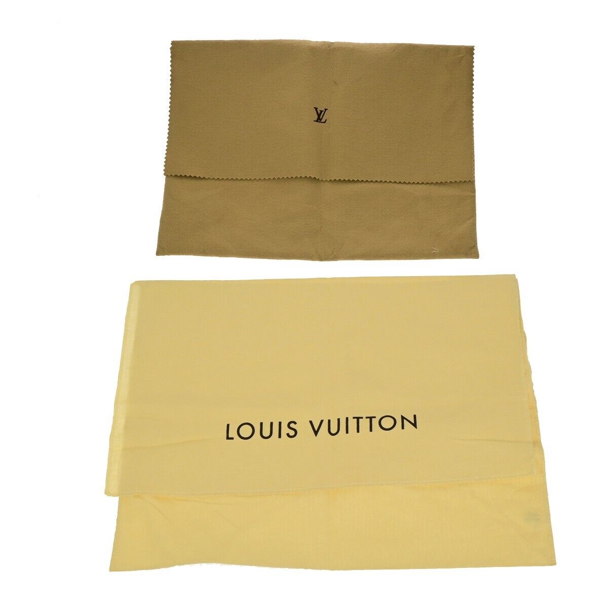 LOUIS VUITTON Logo 10 Set Dust Bag Drawstring Canvas Cotton Beige Brown 09EB418