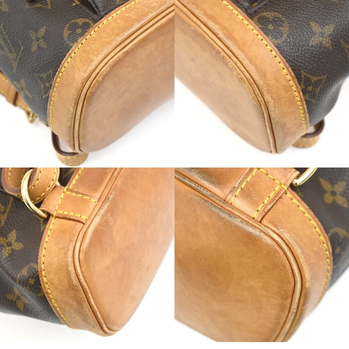 LOUIS VUITTON Mini Montsouris Backpack Bag Monogram Leather Brown M51137 96MA061