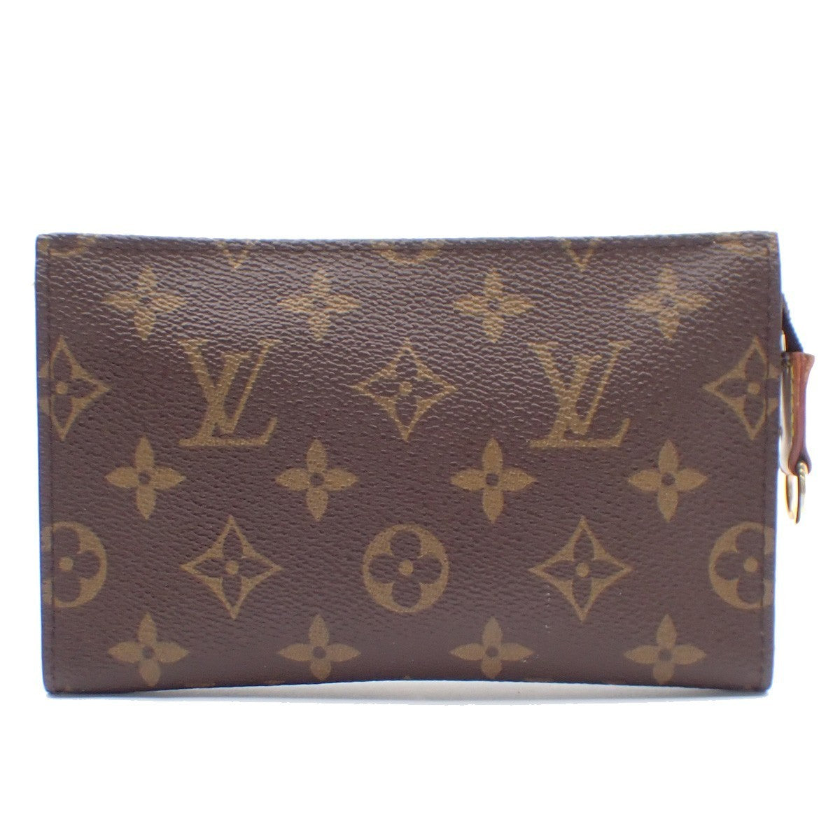 LOUIS VUITTON Logo BUCKET PM Pouch Bag Monogram Leather Brown France 60KB736