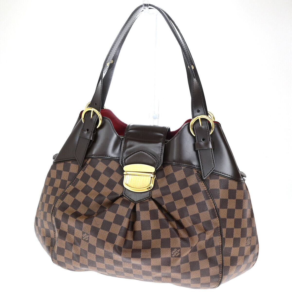 LOUIS VUITTON Sistina GM Shoulder Bag Damier Ebene Leather Brown N41540 93YE731