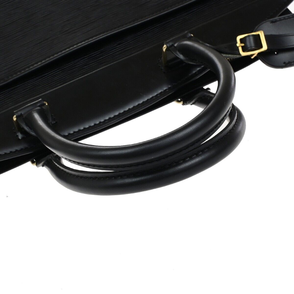 LOUIS VUITTON LV Logo Riviera Hand Bag Epi Leather Black France M48182 65ED659