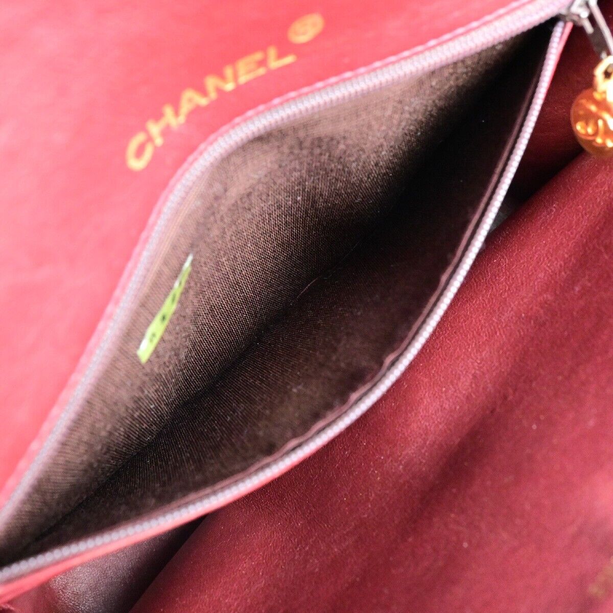 CHANEL Matelasse 25 Double Flap Chain Shoulder Bag Leather BK Vintage 344RK671