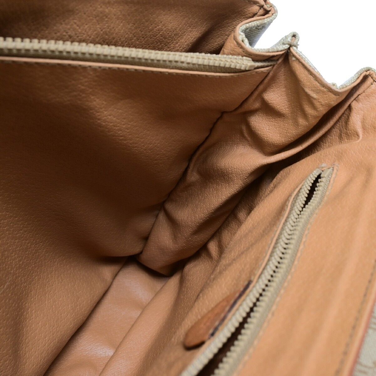 CELINE Logo Macadam Pattern Shoulder Tote Bag PVC Leather Brown GHW 61SJ063