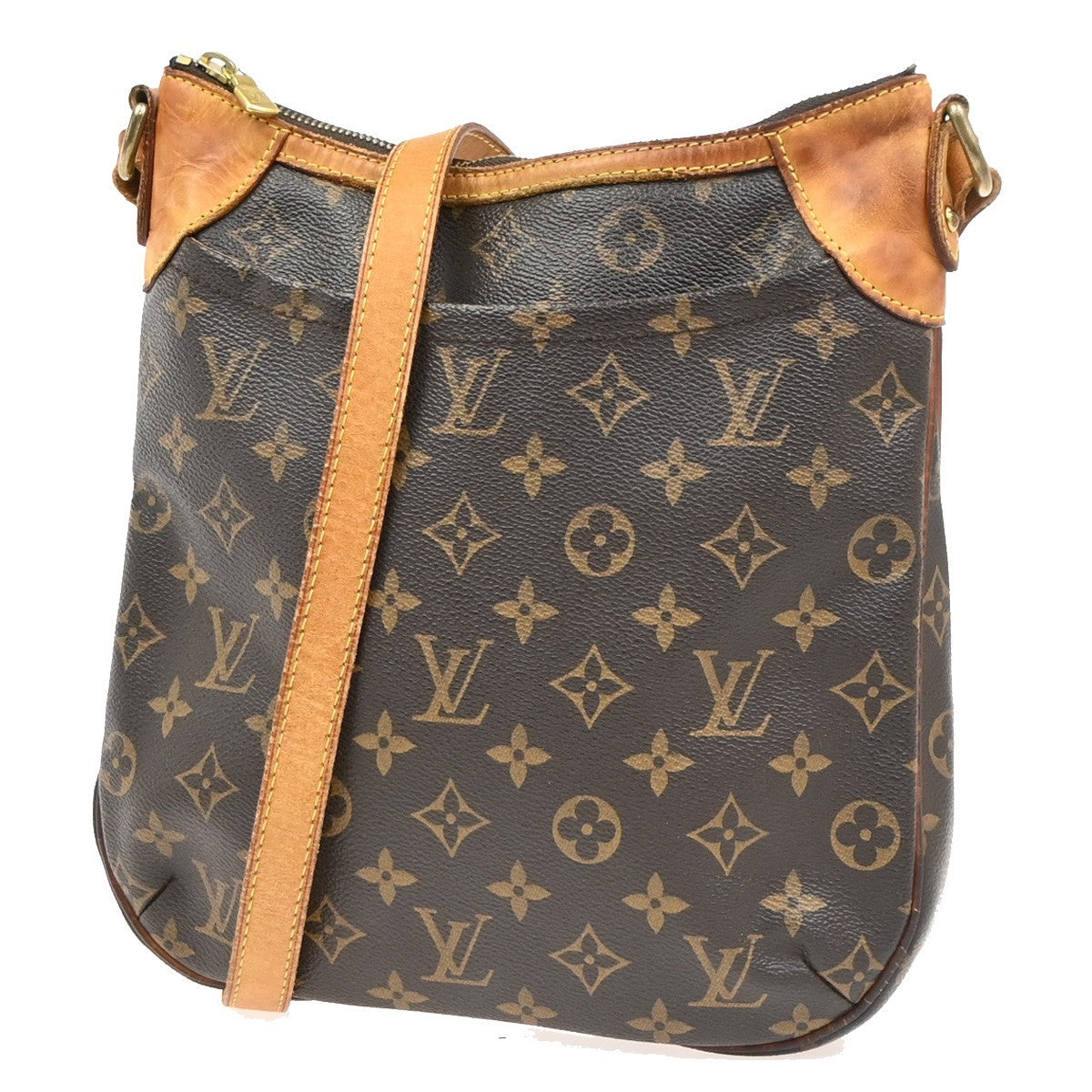 LOUIS VUITTON Odeon PM Shoulder Bag Monogram Leather Brown Spain M56390 76PA063