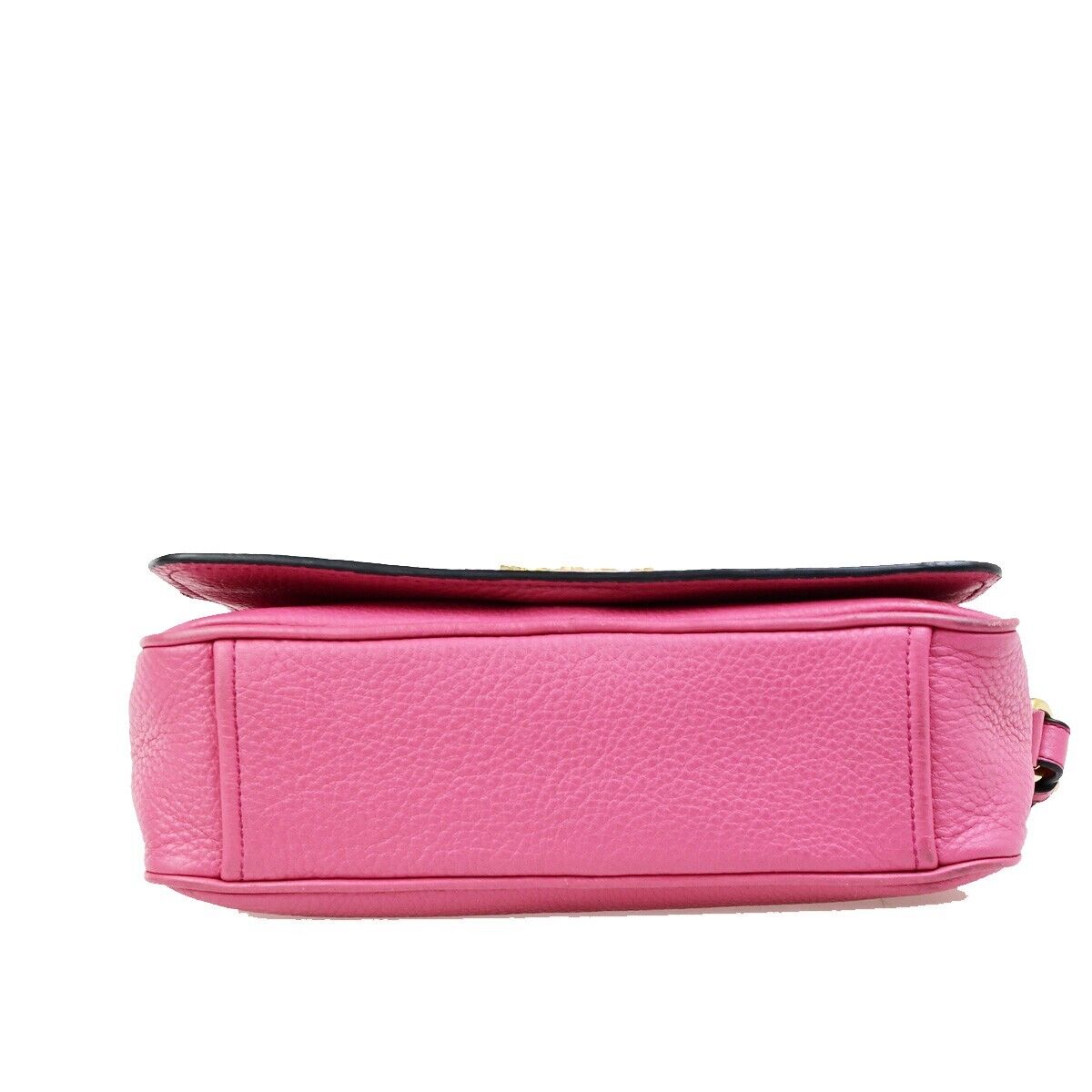 PRADA Logo Crossbody Flap Shoulder Bag Leather Pink GHW 50RK724