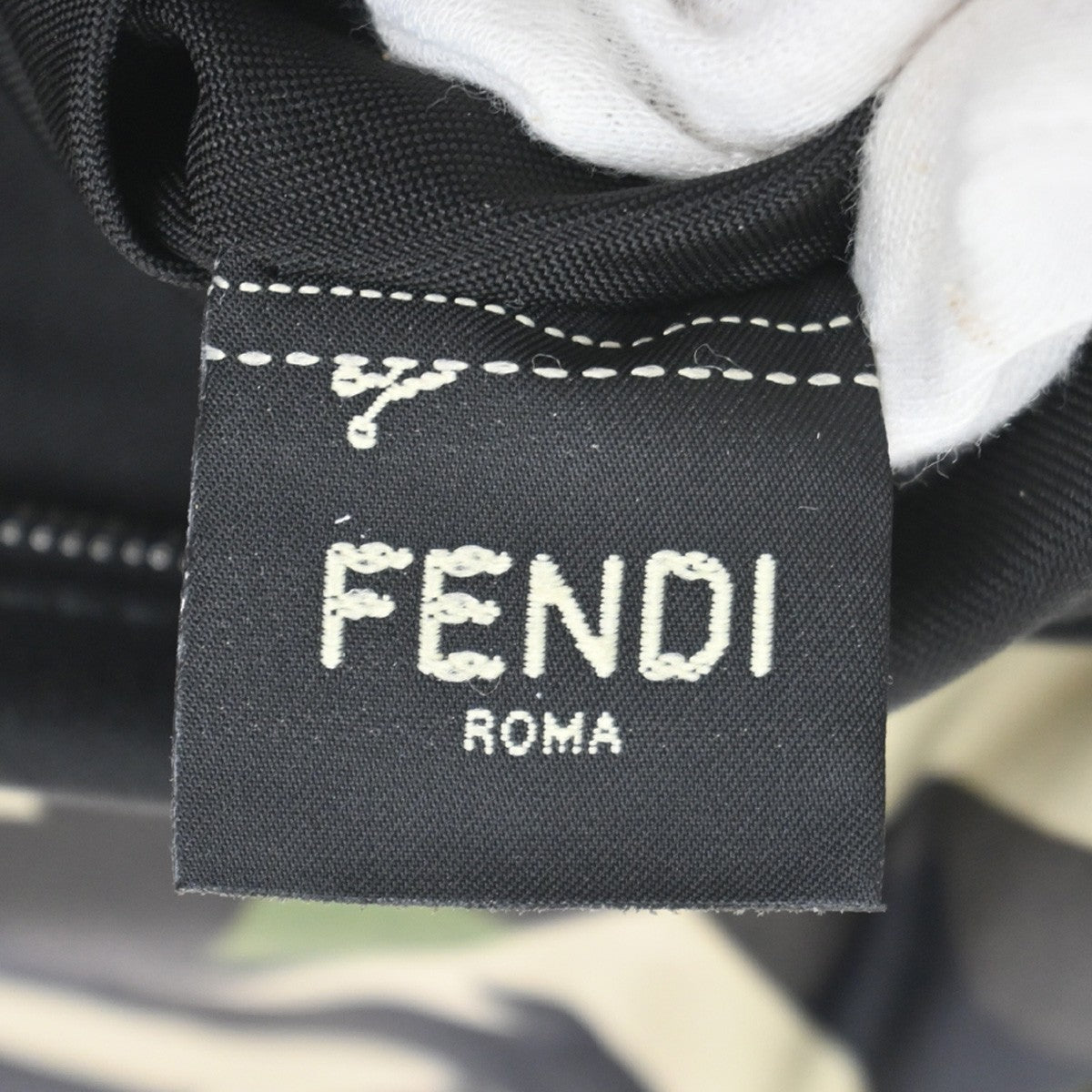 FENDI Logo Mamma Baguette Camouflage Bum Shoulder Bag Nylon Leather SHW 667RL908