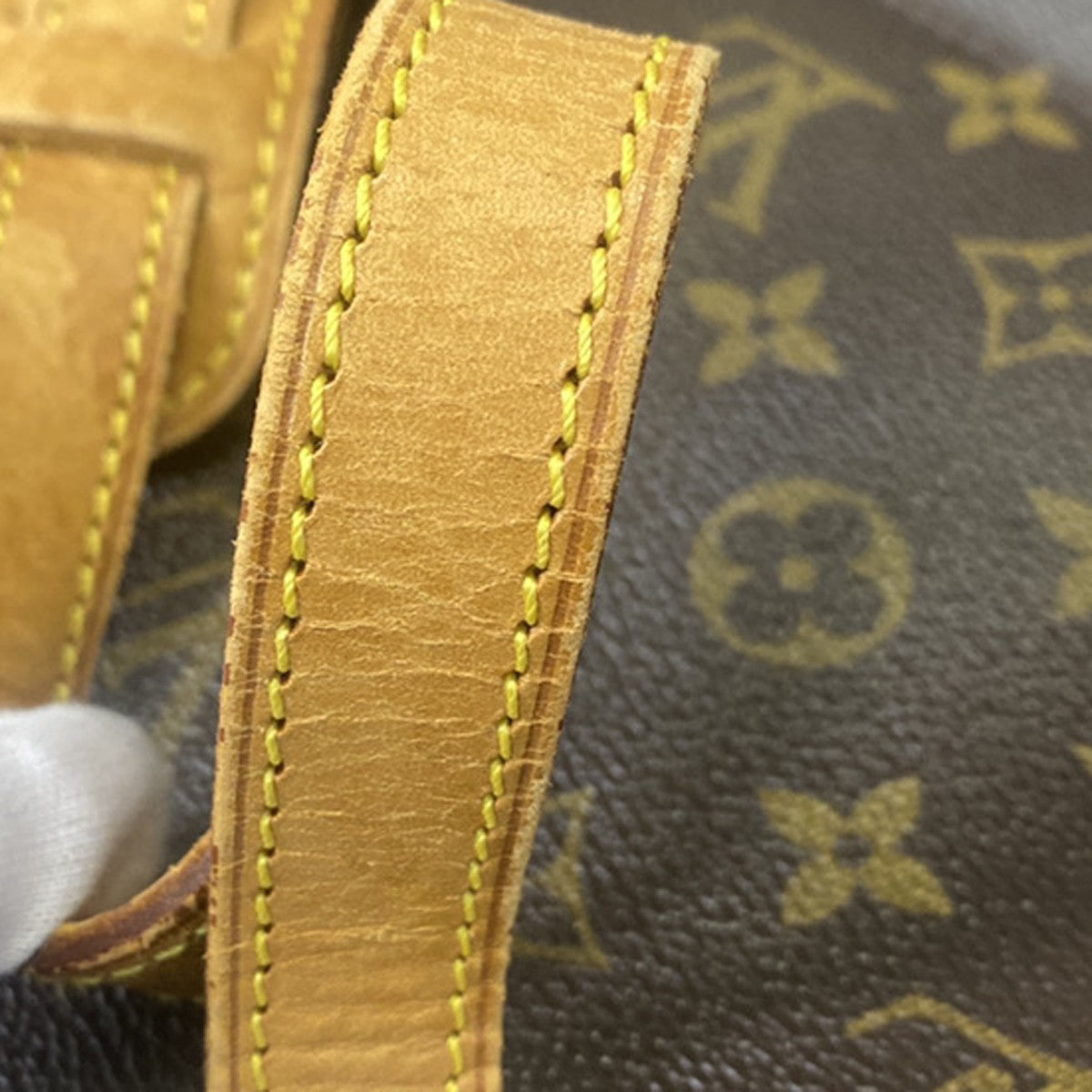 LOUIS VUITTON Saint Cloud GM Shoulder Bag Monogram Leather Brown M51242 35YH130