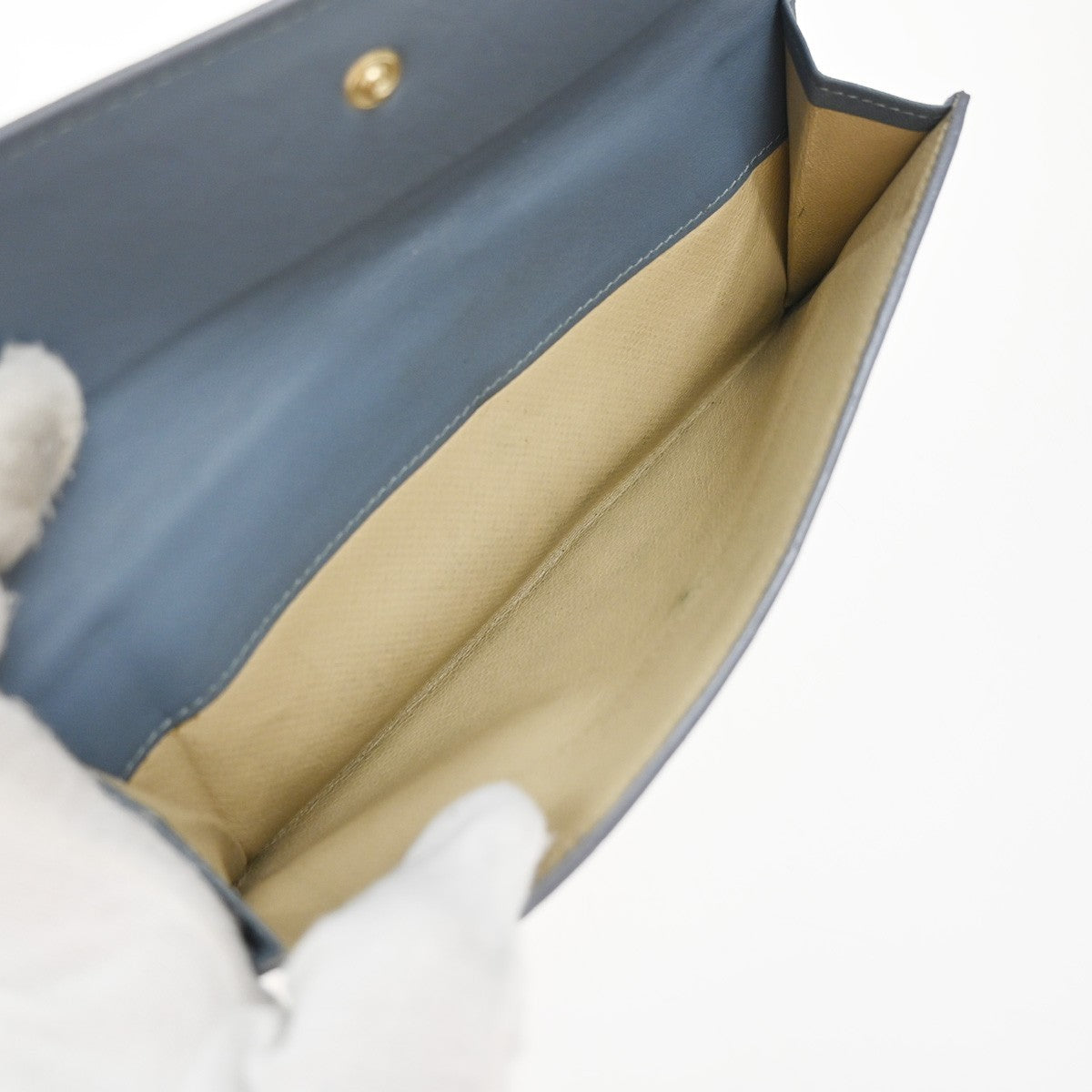 BOTTEGA VENETA Logo Intrecciato Long Bifold Wallet Leather Blue 67KP374