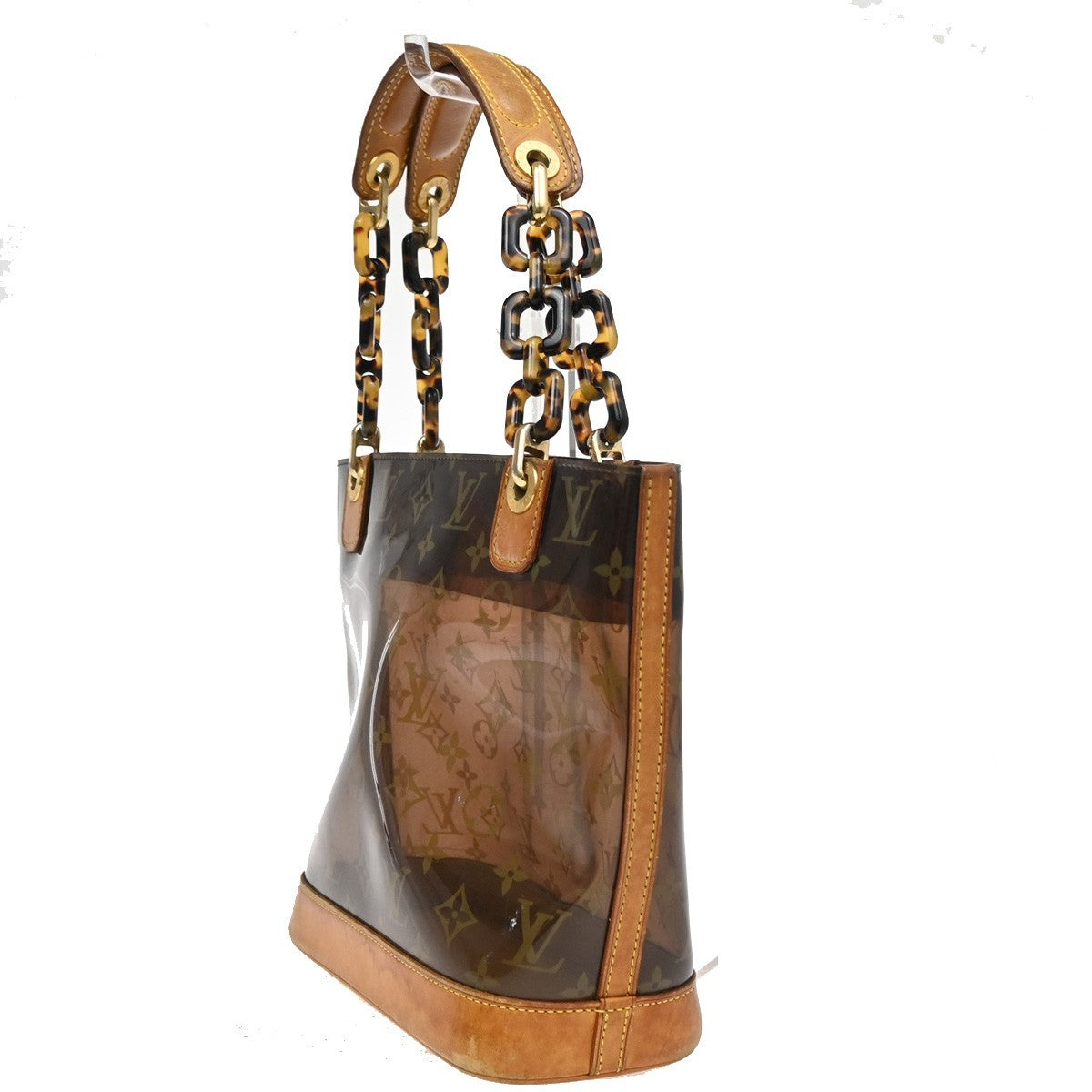 LOUIS VUITTON Cabas Ambre PM Chain Shoulder Bag Monogram Vinyl BN M92502 72KP041