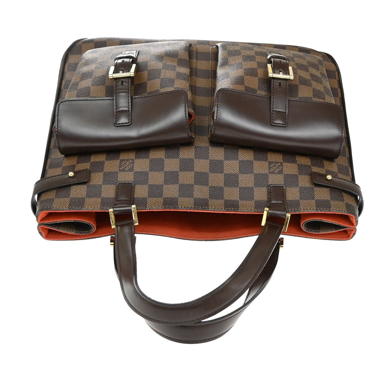 LOUIS VUITTON Uzes Shoulder Bag Damier Ebene Leather Brown France N51128 24EE389