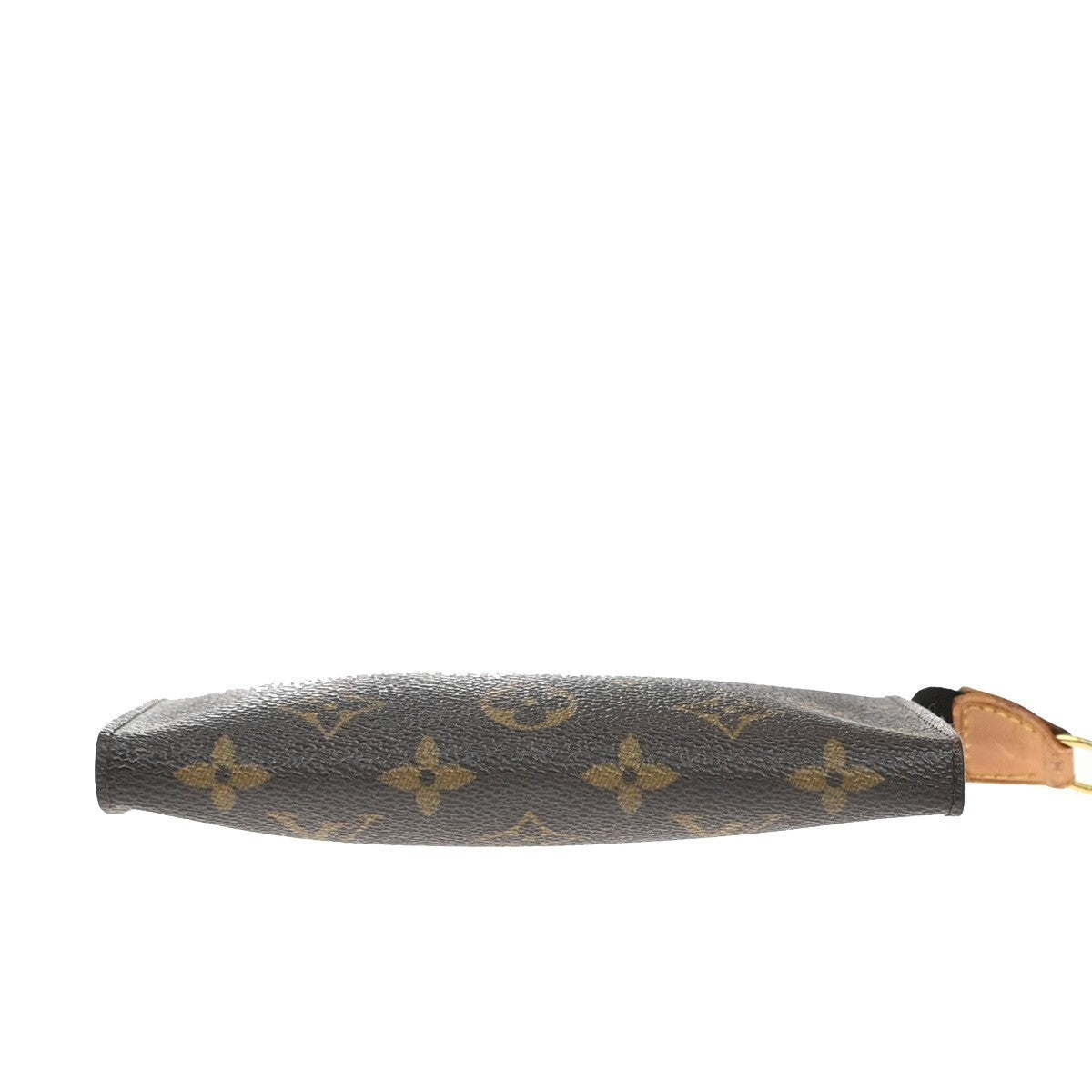 LOUIS VUITTON Logo Bucket PM Pouch Bag Monogram Leather Brown France 60KP176