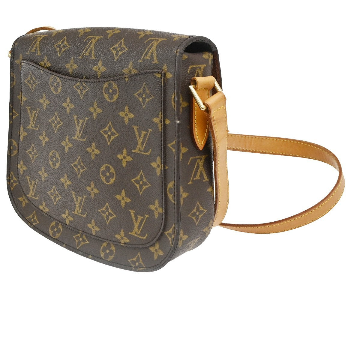 LOUIS VUITTON Saint Cloud GM Shoulder Bag Monogram Leather Brown M51242 82CA746