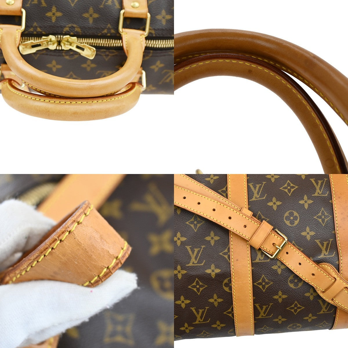 LOUIS VUITTON Keepall Bandouliere 50 2Way Hand Bag Monogram Brown M41416 99EF810