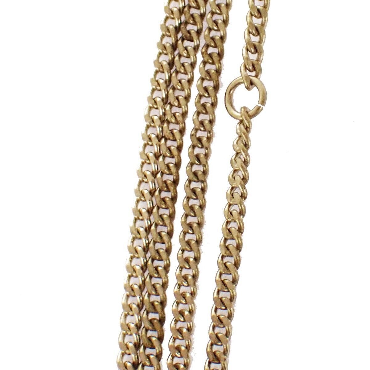 CHANEL CC Logo Chain Necklace A14K Imitation Pearl Gold France Accessory 73RH676
