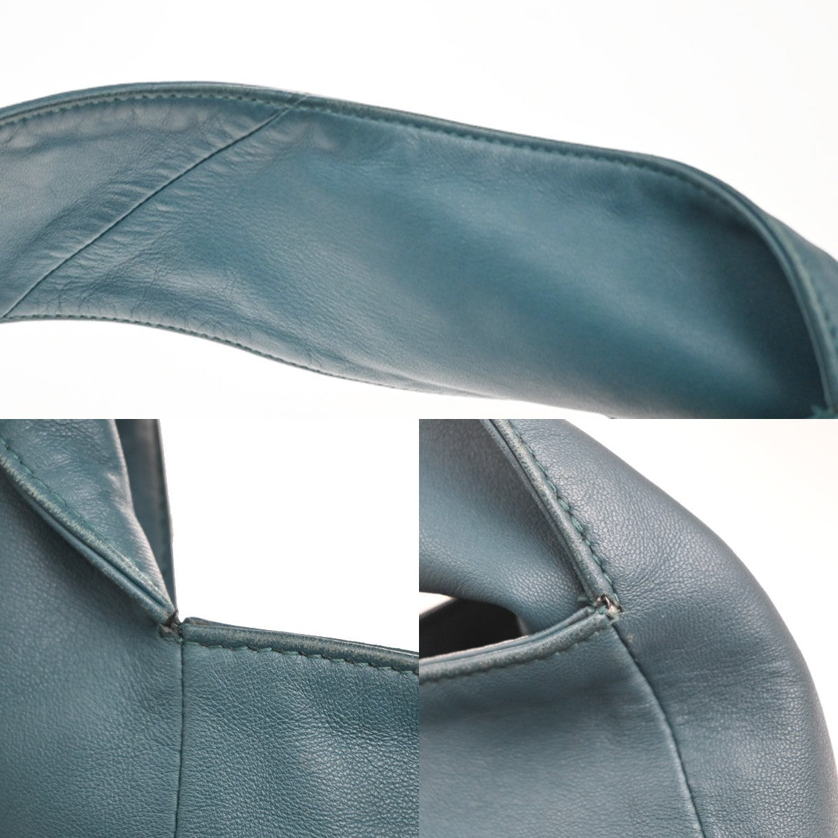 BOTTEGA VENETA Logo Intrecciato Shoulder Hand Bag  Leather Green Italy 12RL726