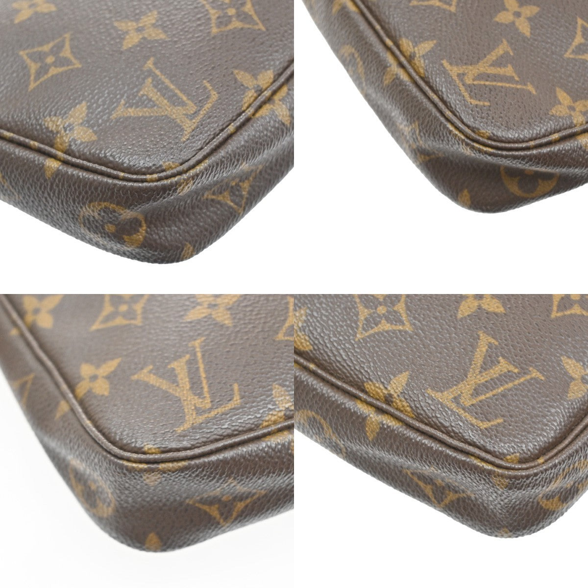 LOUIS VUITTON Pochette Accessoires Hand Bag Monogram Leather BN M51980  88SA105
