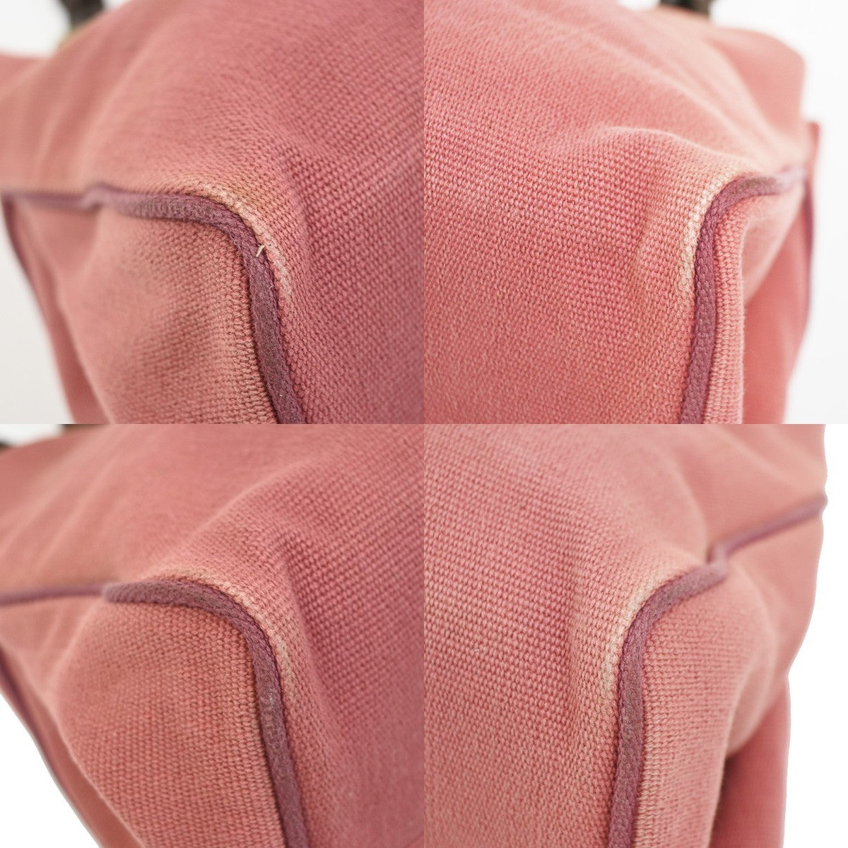 BOTTEGA VENETA Logo Shoulder Tote Bag Canvas Leather Pink GHW Italy 37YH904