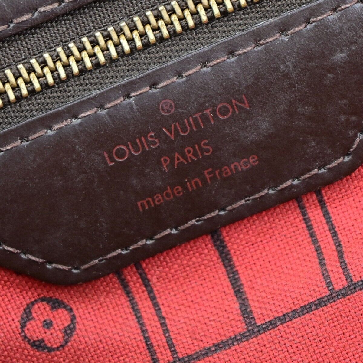 LOUIS VUITTON Neverfull MM Shoulder Bag Damier Ebene Leather BN N51105 78EC989