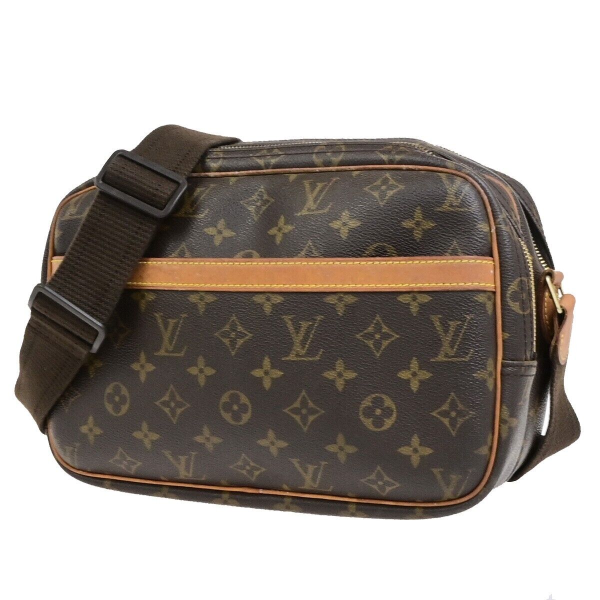 LOUIS VUITTON Reporter PM Crossbody Shoulder Bag Monogram Leather M45254 80ED531