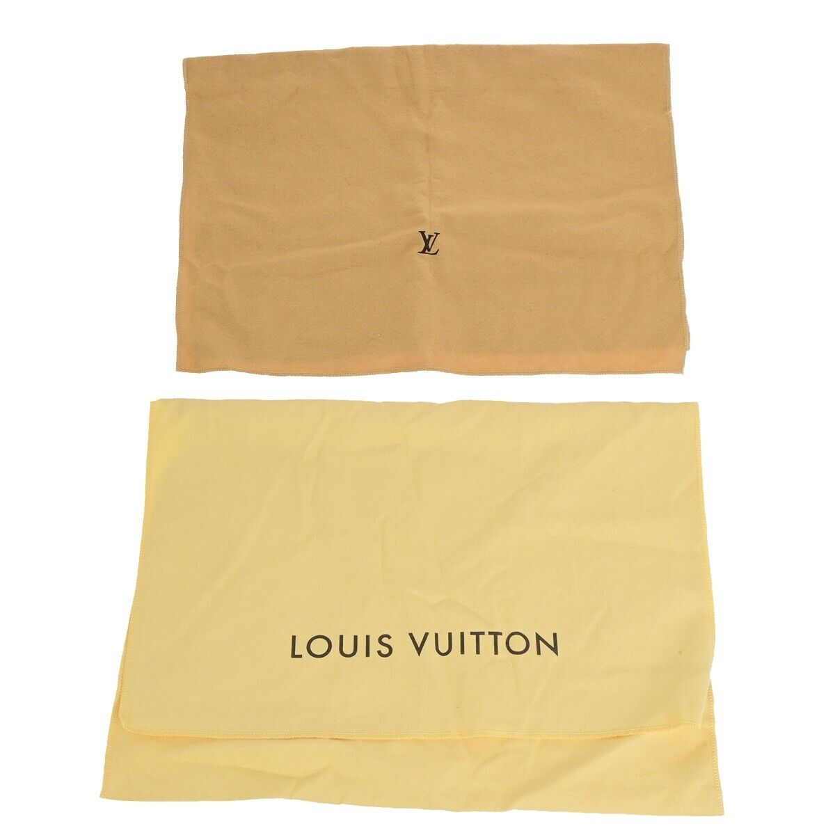 LOUIS VUITTON Logo 10 Set Dust Bag Drawstring Canvas Cotton Beige Brown 08EB518