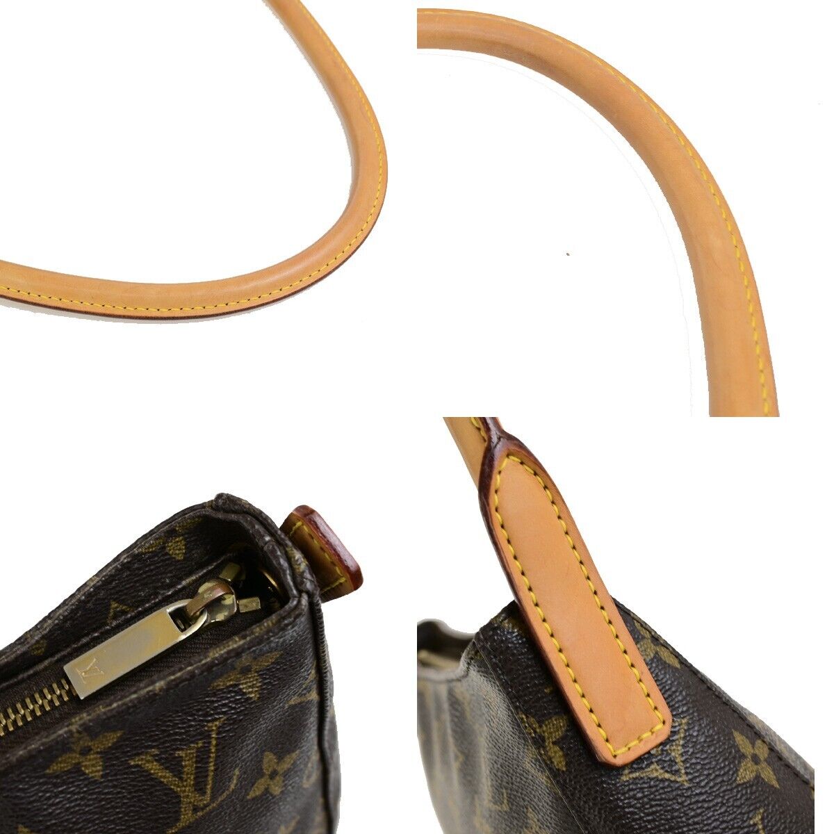 LOUIS VUITTON Looping MM Shoulder Bag Monogram Leather BN France M51146 93FB306