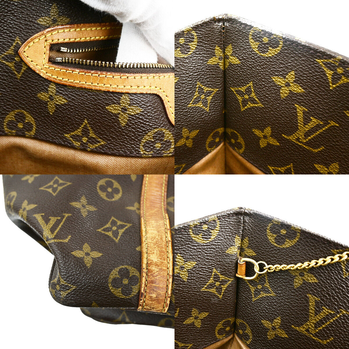 LOUIS VUITTON Sac Shopping GM Shoulder Tote Bag Monogram Leather M51110 69YG522