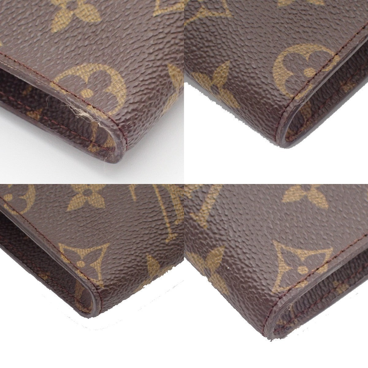 LOUIS VUITTON Logo BUCKET PM Pouch Bag Monogram Leather Brown France 60KB738