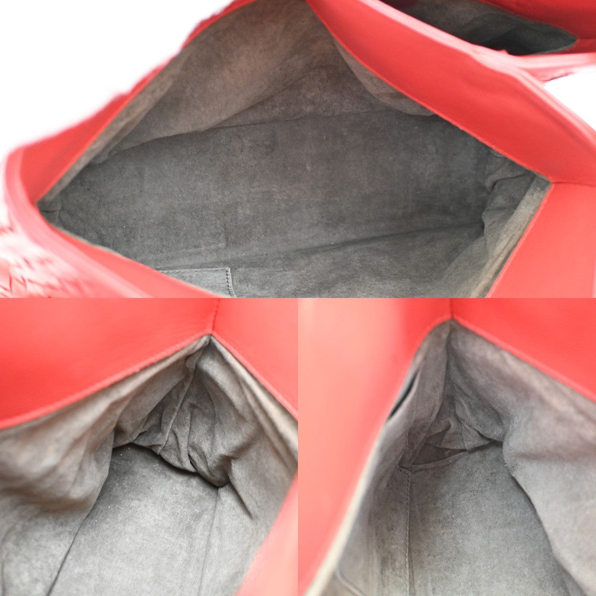 BOTTEGA VENETA Intrecciato Roma 2Way Shoulder Bag Nappa Leather Red 50RL604