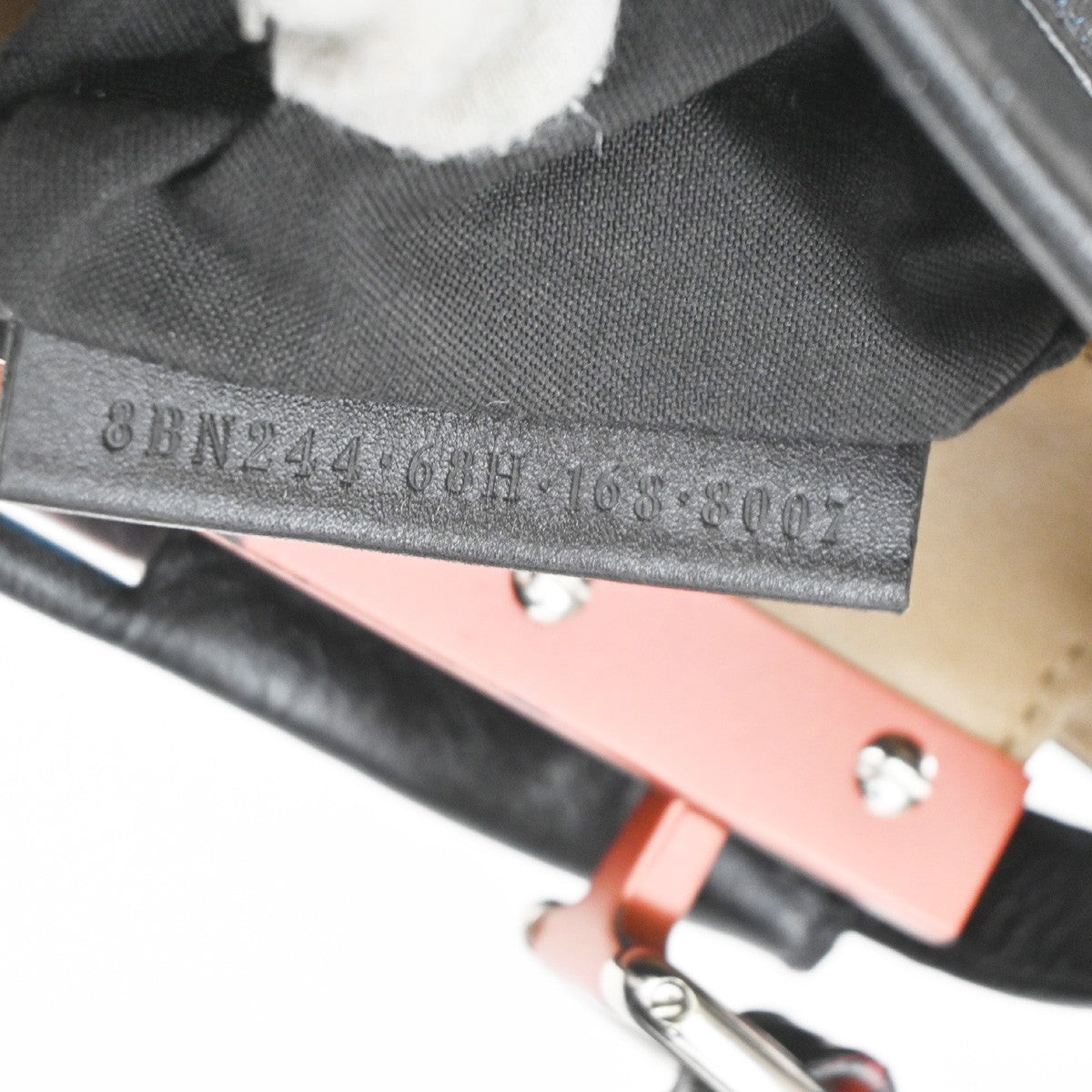 FENDI Peekaboo Logo Mini Hand Tote Bag Leather Black SHW Italy 88MA250