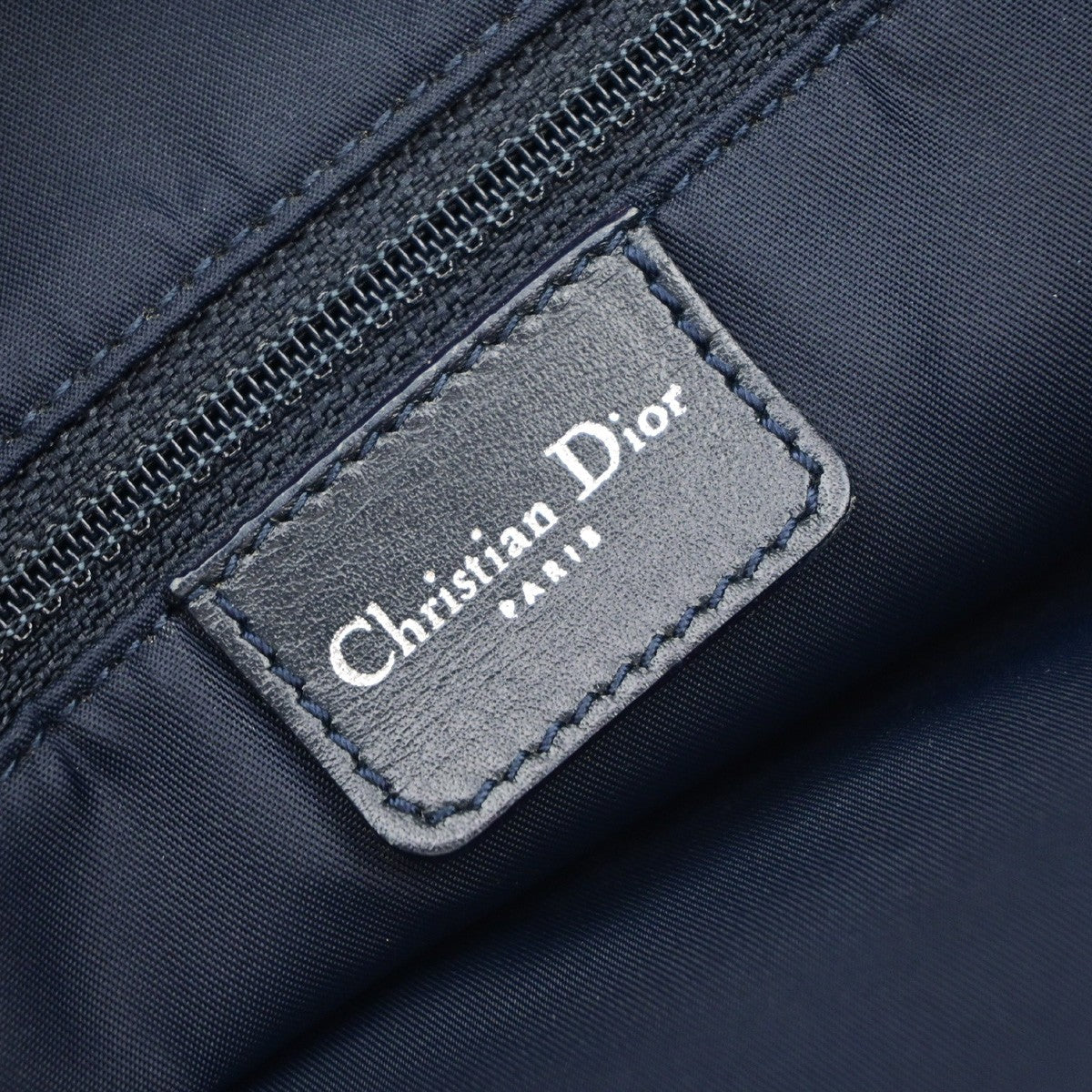 CHRISTIAN DIOR Trotter Pattern Shoulder Tote Bag Canvas Leather BE Italy 76MA704