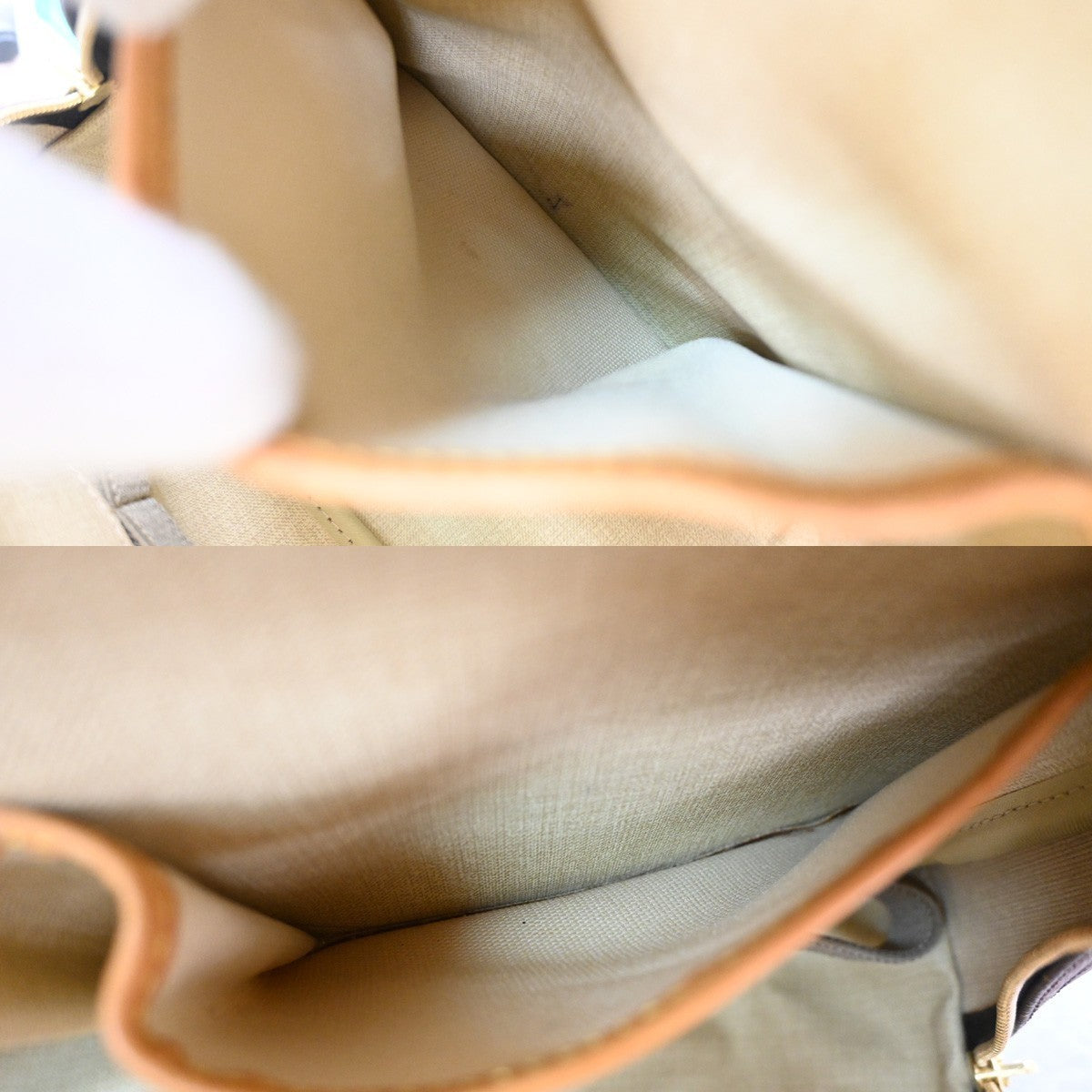 LOUIS VUITTON LV Logo Deauville Hand Bag Monogram Leather Brown M47270 88TA717