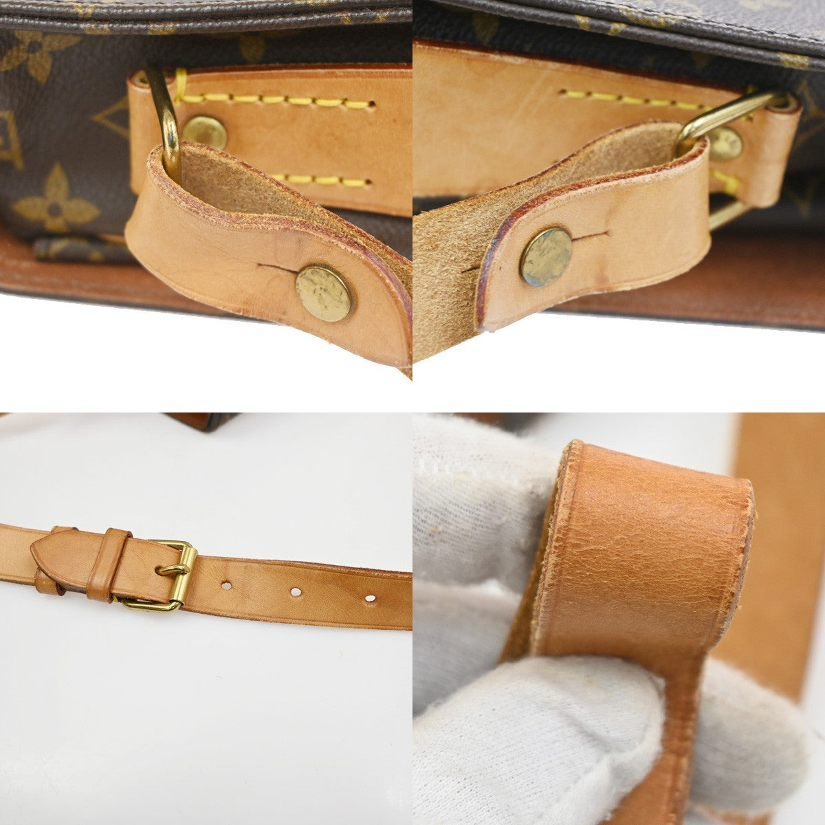 LOUIS VUITTON Cartouchiere GM Shoulder Bag Monogram Leather Brown M51252 77CA744
