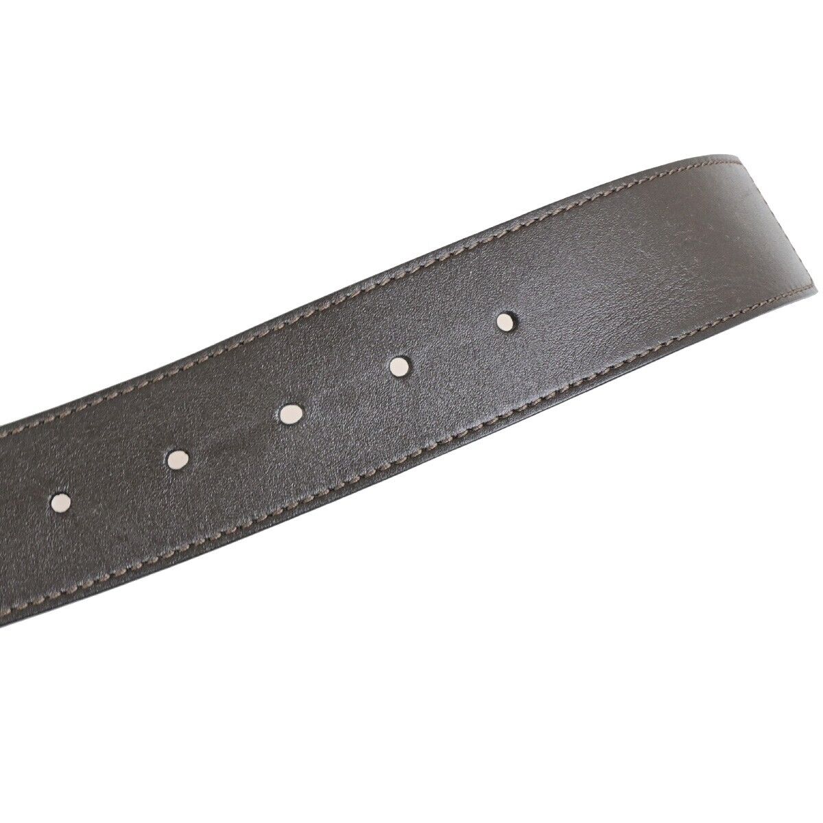 LOUIS VUITTON Ceinture Initiales Belt Leather Brown 85/34 Spain M9887 33FB327