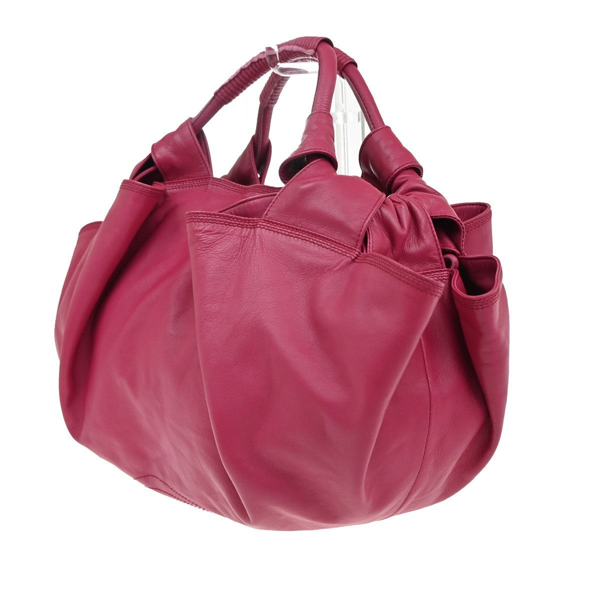 LOEWE Anagram Logo Nappa Aire Hand Bag Leather Pink GHW Spain 85RL517