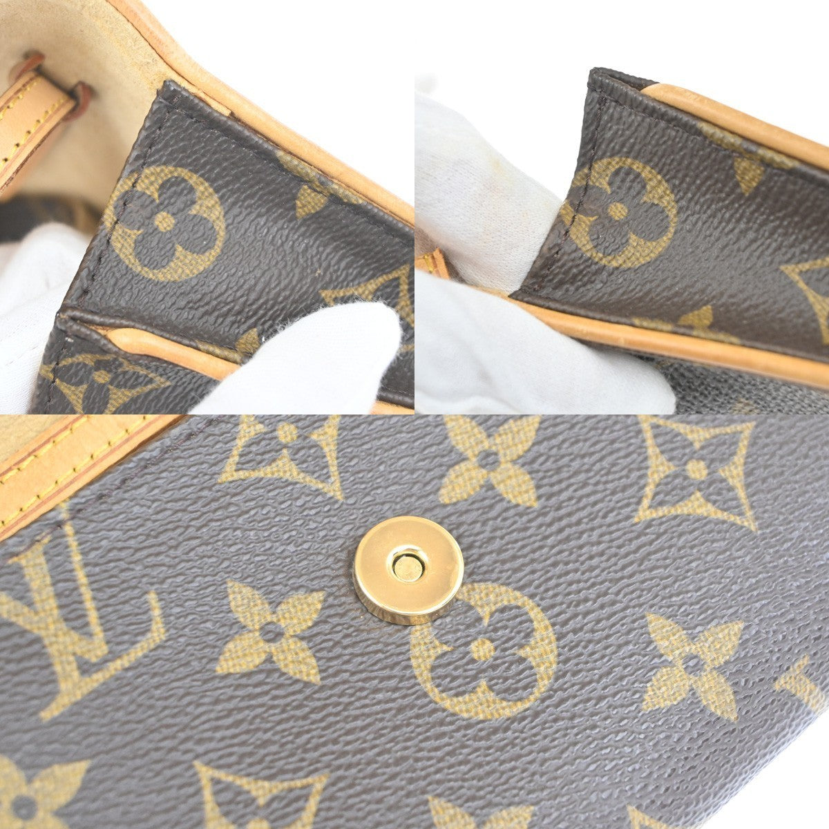 LOUIS VUITTON Pochette Twin PM 2Way Shoulder Clutch Bag Monogram M51854 80MA553