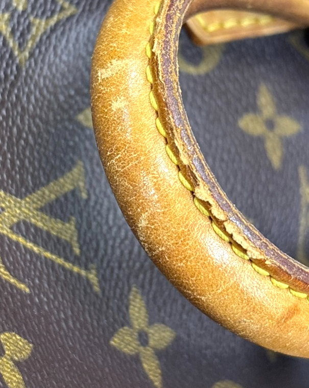 LOUIS VUITTON LV Logo Alma Hand Bag Monogram Leather Brown France M51130 32MA462