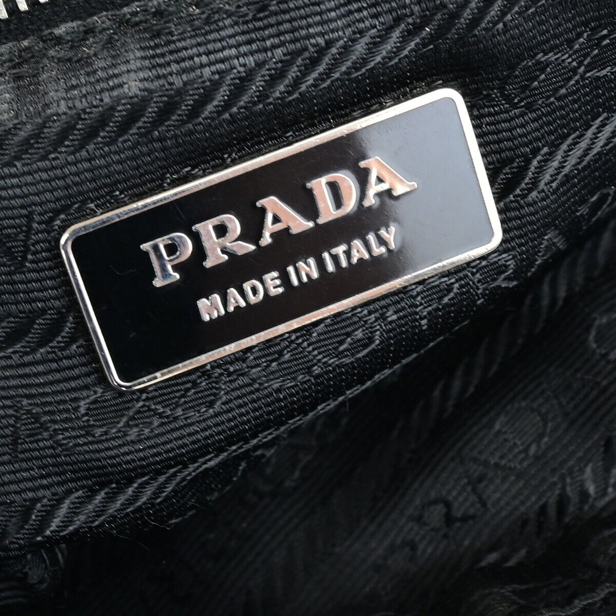 PRADA Logo Tessuto Crossbody Shoulder Bag Nylon Leather Black SHW Italy 67YG497