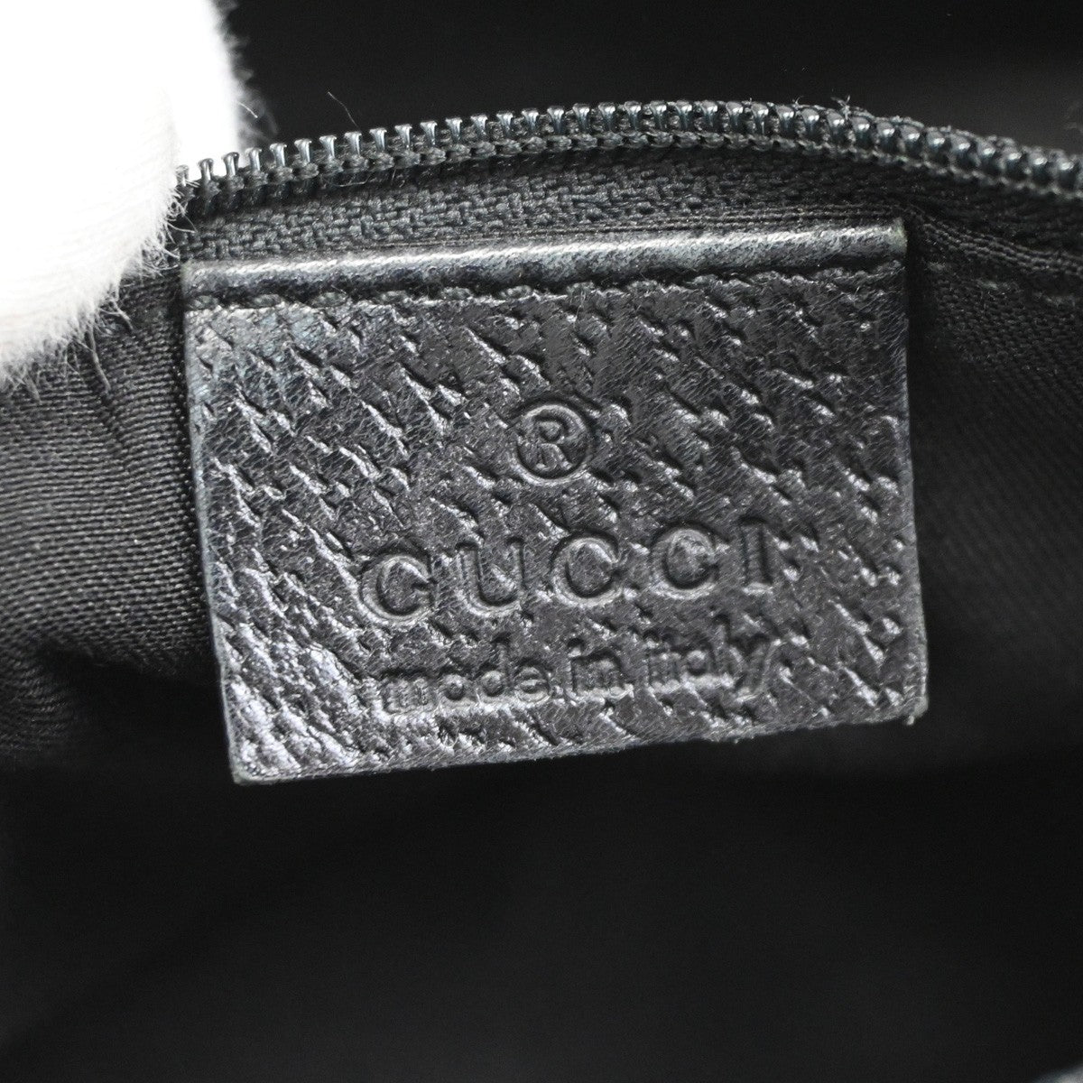 GUCCI GG Sherry Web Bow Shoulder Tote Bag Leather Canvas Black 72CB029